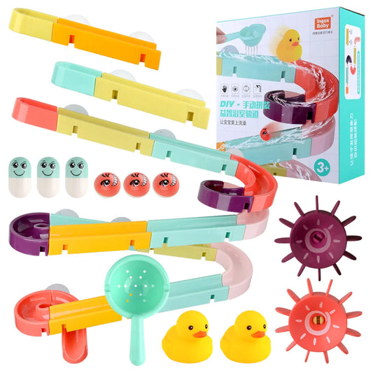 Kids Bath Toys Marble Race Track
