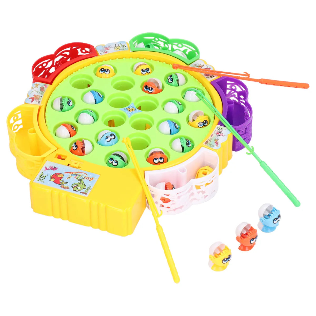Fishing Game Set 24 Fish Poles Music