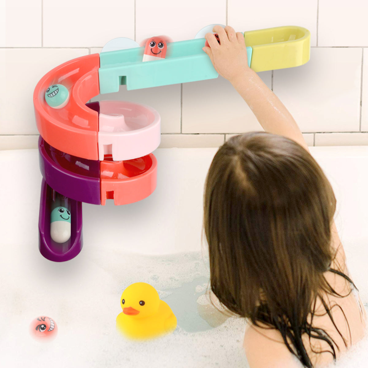 Kids Bath Toys Marble Race Track